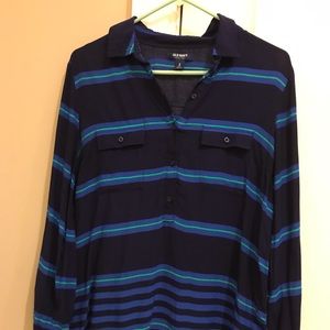 Dark Blue blouse with buttons